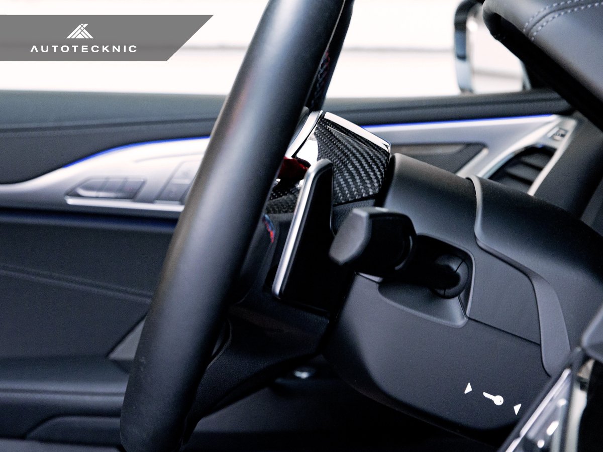 AutoTecknic Replacement Carbon Steering Wheel Top Cover - G80 M3 | G82/ G83 M4
