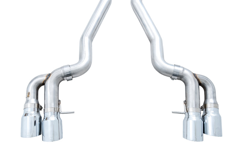 AWE Tuning 18-19 BMW M5 (F90) 4.4T AWD Cat-Back Exhaust - Track Edition (Chrome Silver Tips)