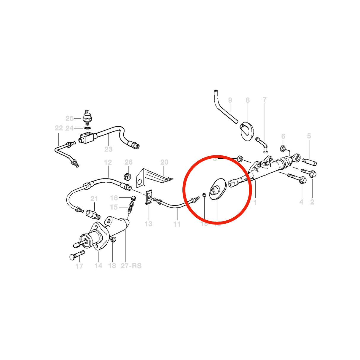 BMW Clutch Hose Firewall Grommet - 21526863043