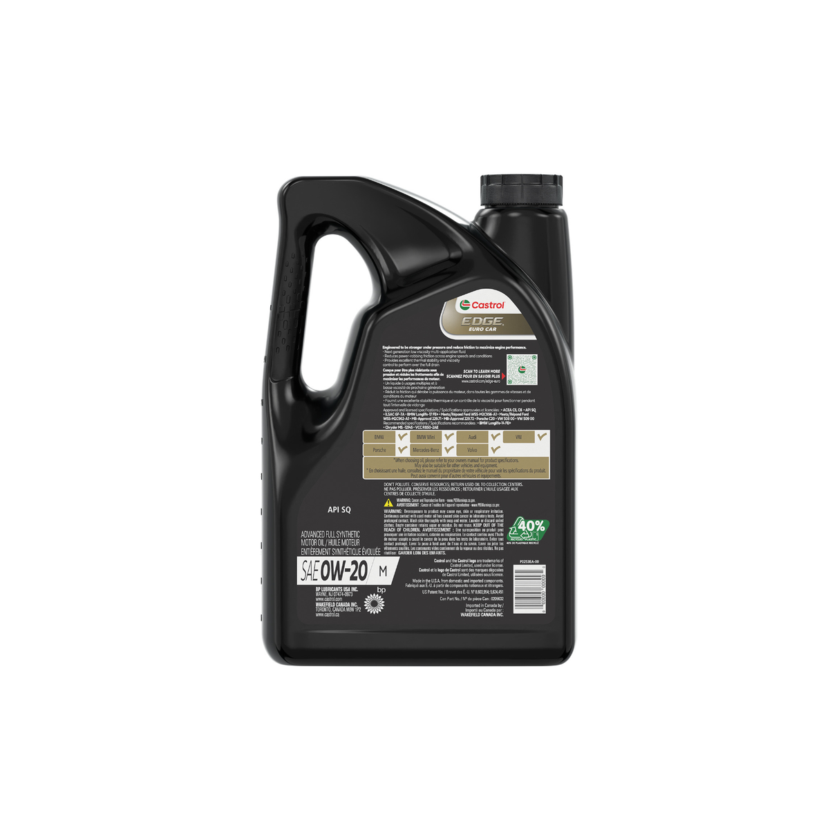 Castrol Edge 0W20 Euro Oil - 5 Liter