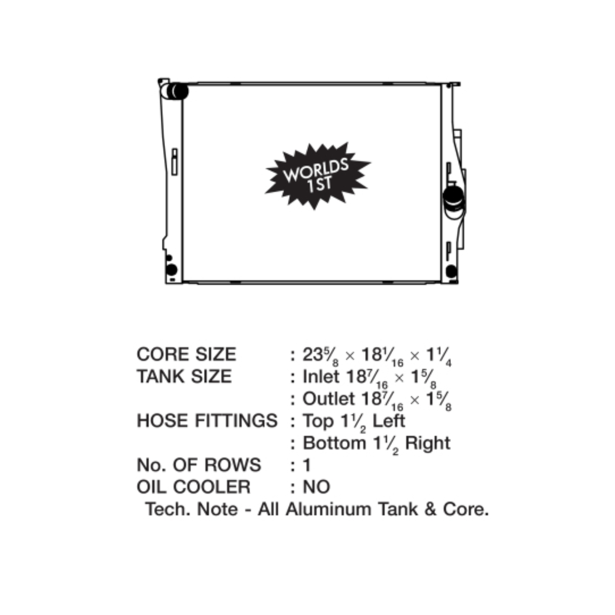 CSF N52 Aluminum Radiator