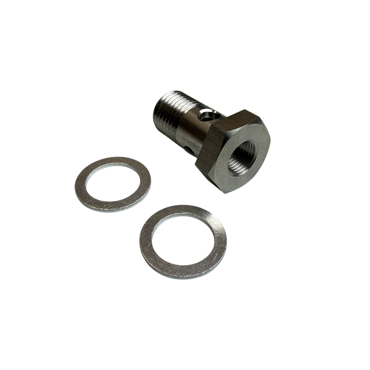 Upgraded Stainless Steel 14mm Banjo Bolt with 1/8NPT Tap