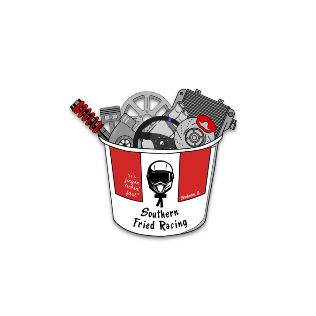 Southern Fried Racing Sticker