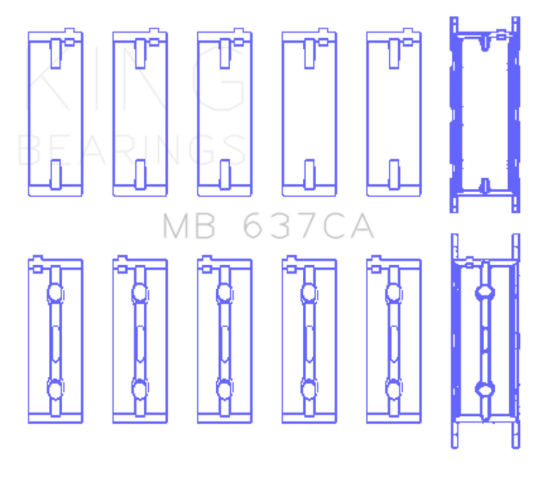 King BMW S85B50A Main Bearing Set