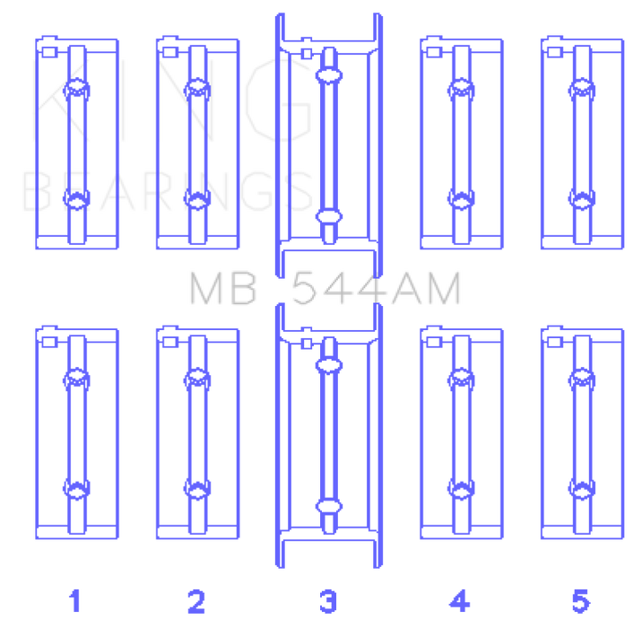 King Engine Bearings BMW M10B15/18/20 (Size +0.75mm) Main Bearing Set