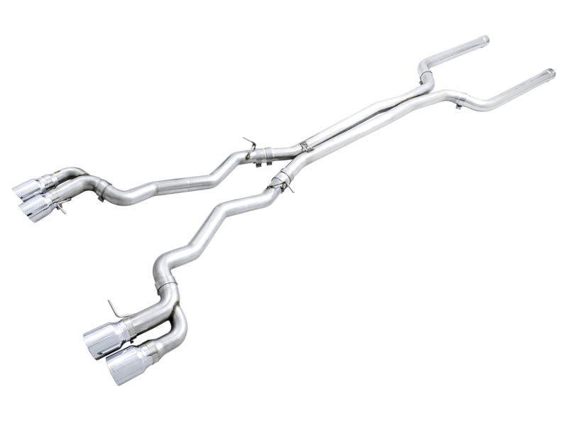 AWE Tuning 18-19 BMW M5 (F90) 4.4T AWD Cat-back Exhaust - Track Edition (Chrome Silver Tips)