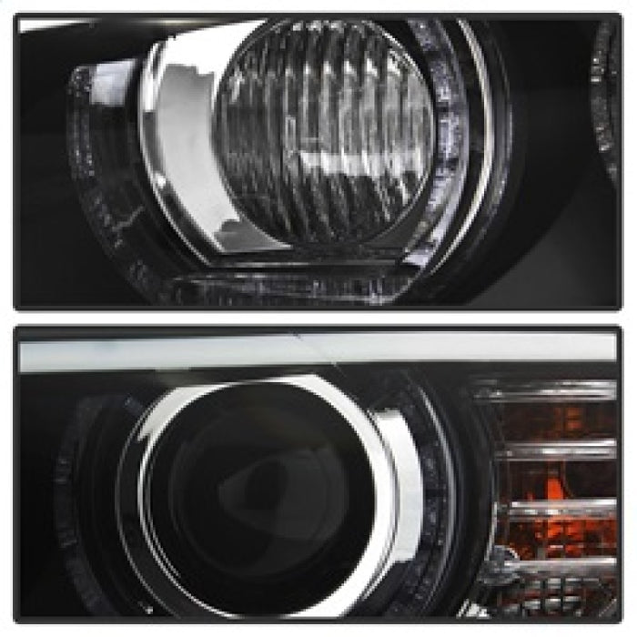 Spyder 08-10 BMW F92 3 Series Projector Headlights - LED DRL - Black (PRO-YD-BMWE9208-DRL-BK)