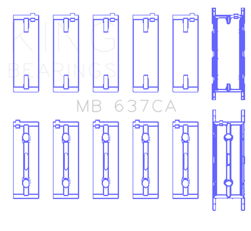 King Engine Bearings BMW S85B50A Main Bearing Set (Size .25)