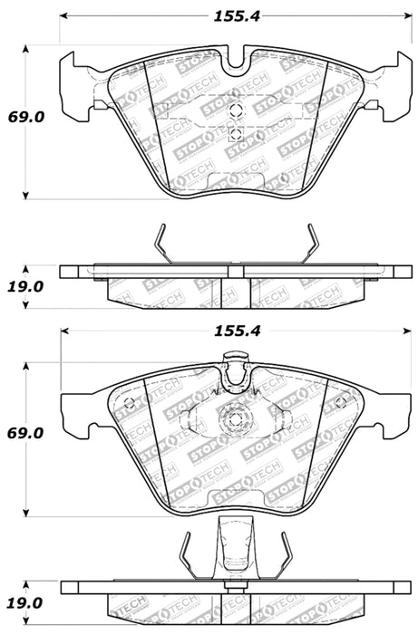 StopTech Performance 11-12 BMW Z4 (E86) / 07-11 335 Series (E90/92/93/F30) Front Brake Pads