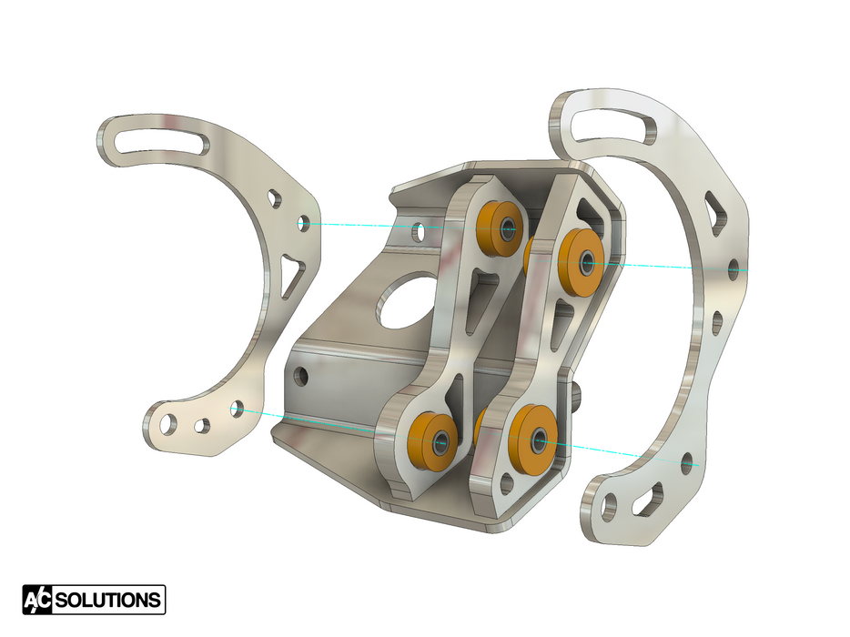 A/C Solutions BMW S14 M10 Sanden Compressor Bracket (E30 M3, 320is, 318i)