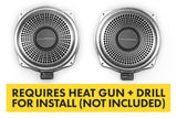 BACKORDERED - SHIPS SECOND HALF OF SEPTEMBER- RECOMMEND YOU ORDER NOW TO LOCK IN DISCOUNT AND LIMITED FUTURE INVENTORY - Bavsound Ghost Underseat Subwoofers for BMW, V3, 2 Ohm, Pair [REQUIRES HEAT GUN & DRILL]