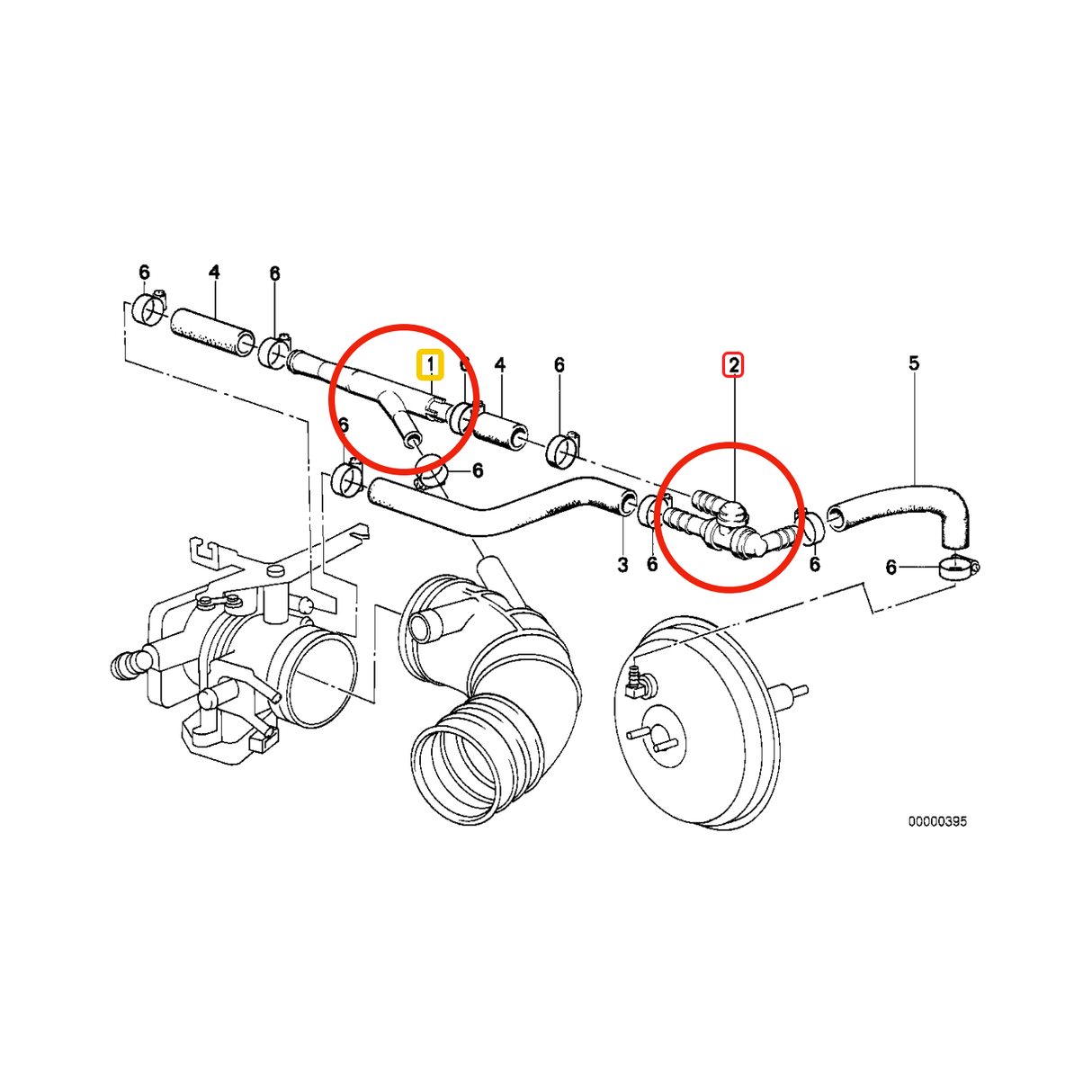 BMW E30/E34 Brake Booster Check Valve Kit