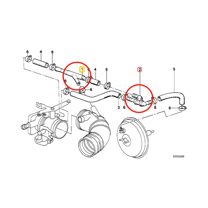 BMW E30/E34 Brake Booster Check Valve Kit