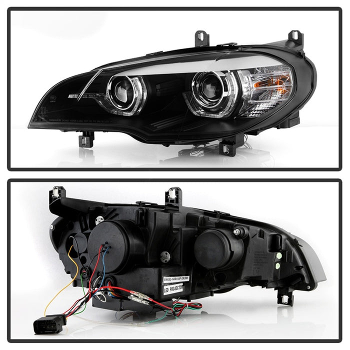 Spyder BMW X5 E70 07-10 Xenon/HID AFS High-Power LED Headlights - Black PRO-YD-BMWE7007AFSHIDAP-BK