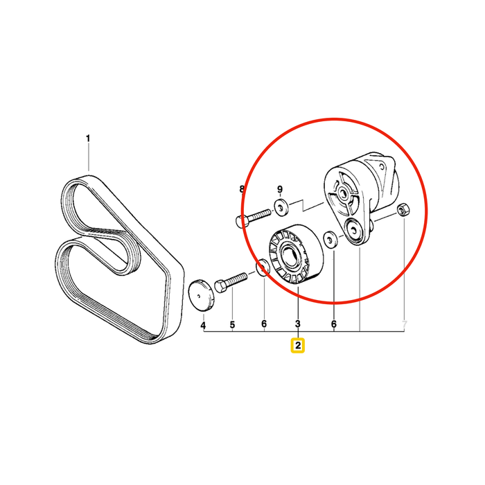 BMW Accessory Belt Tensioner Assembly - 11281427252