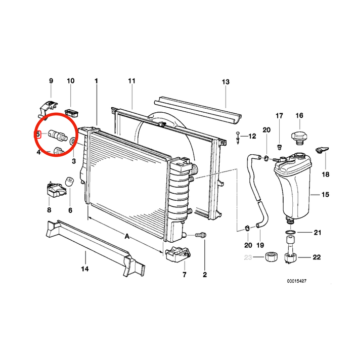 BMW Auxiliary Fan Switch - 61318363677