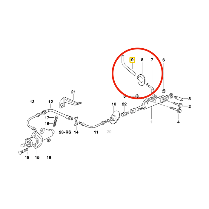 BMW Blue Braided Hydraulic Clutch Hose - 21521163714