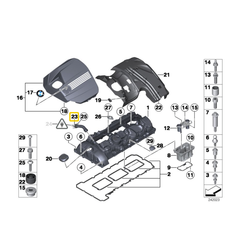 BMW Breather Hose (Crankcase Vent) - 11127584128