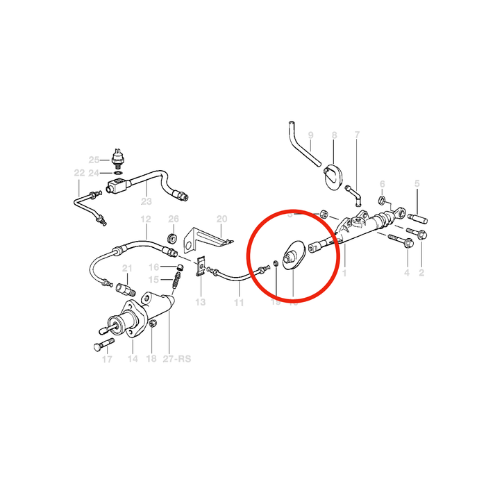 BMW Clutch Hose Firewall Grommet - 21526863043