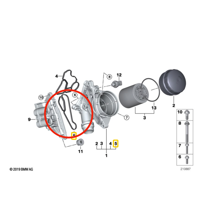 BMW Oil Cooler Seal - 11428637820