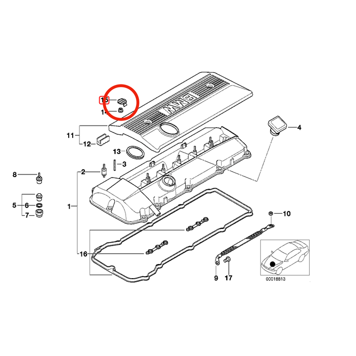 BMW Engine Beauty Cover Cap 11121726089