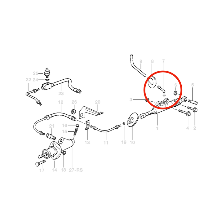 BMW Clutch Master Cylinder Connector Nipple - 21521151697