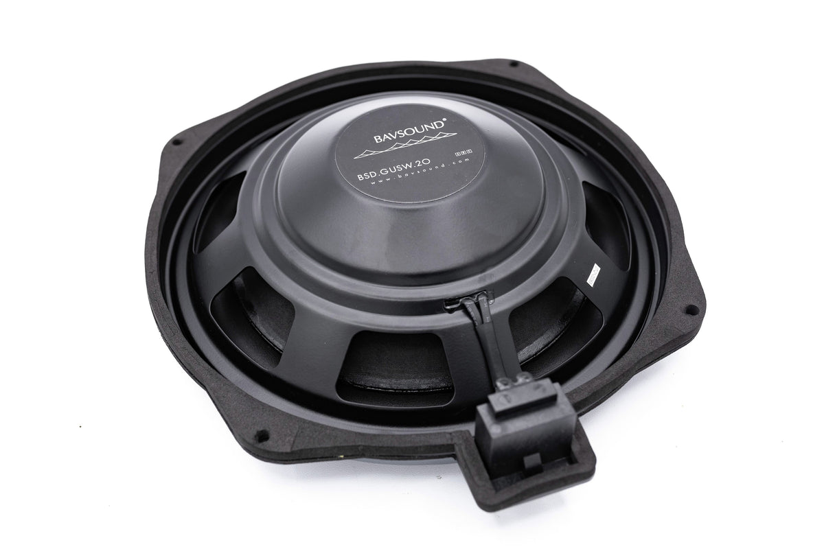 BACKORDERED - SHIPS SECOND HALF OF SEPTEMBER- RECOMMEND YOU ORDER NOW TO LOCK IN DISCOUNT AND LIMITED FUTURE INVENTORY - Bavsound Ghost BMW Underseat Subwoofers V3, 2 Ohm, Pair
