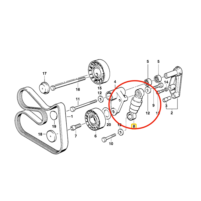 BMW Drive Belt Hydraulic Tensioner - 11281717188