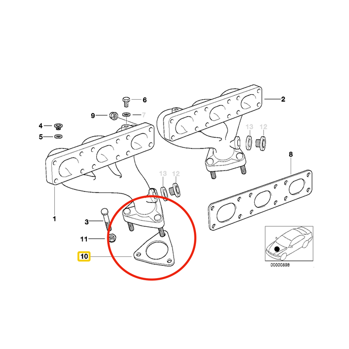 Exhaust Manifold Gasket Kit - 18301716888