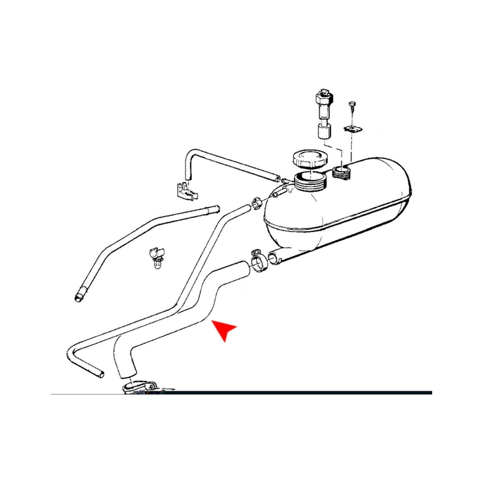 Coolant Expansion Tank Hose - 11531289257