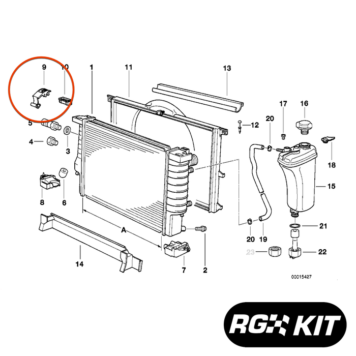 E36 Radiator Support E36 Radiator Bracket Kit β Race German
