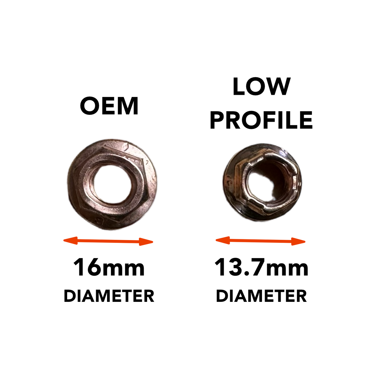 M8 Low Profile Copper Exhaust Nuts (M10 M20 M30 S62 S65 M60 M62)