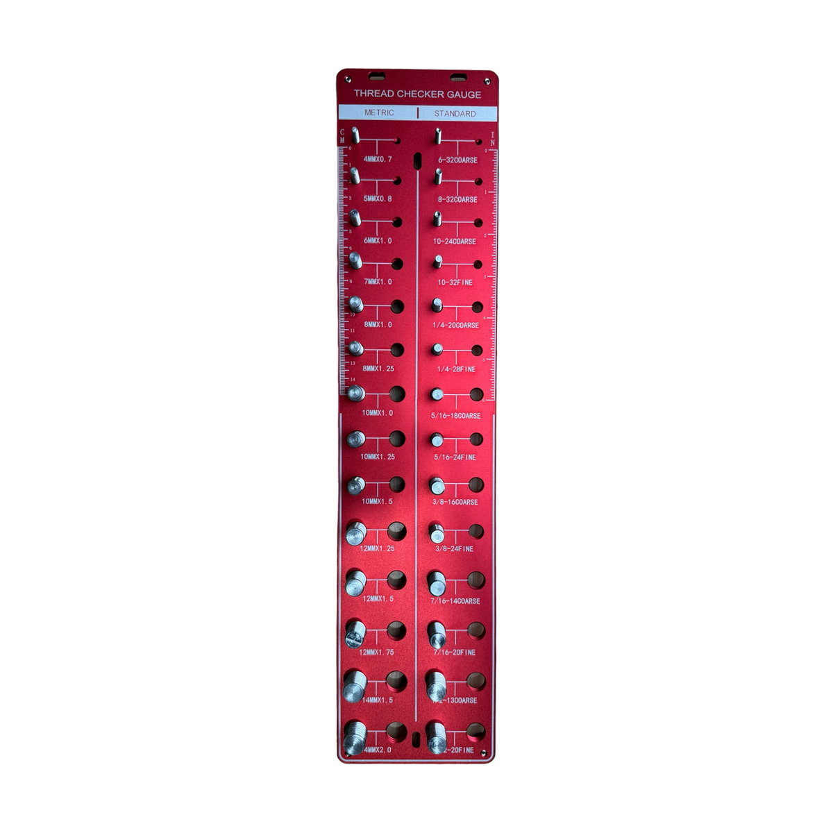 Deluxe Metric/Standard Thread Pitch Checker Board — Race German