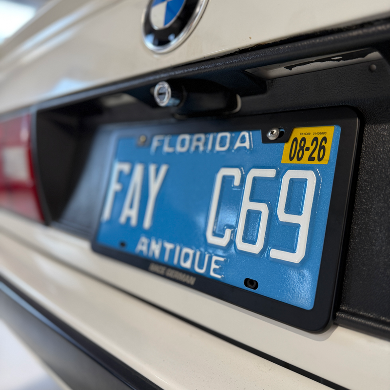 Race German Slim License Plate Frame