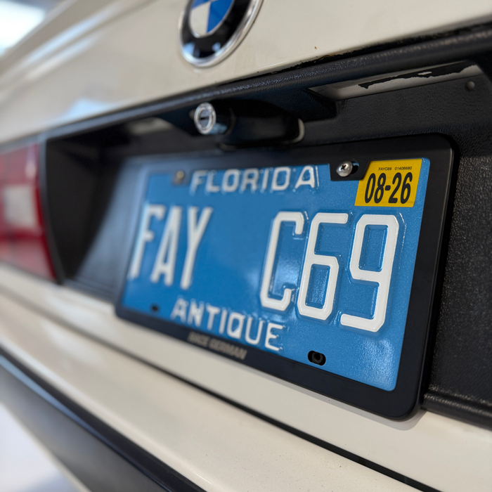 Race German Slim License Plate Frame