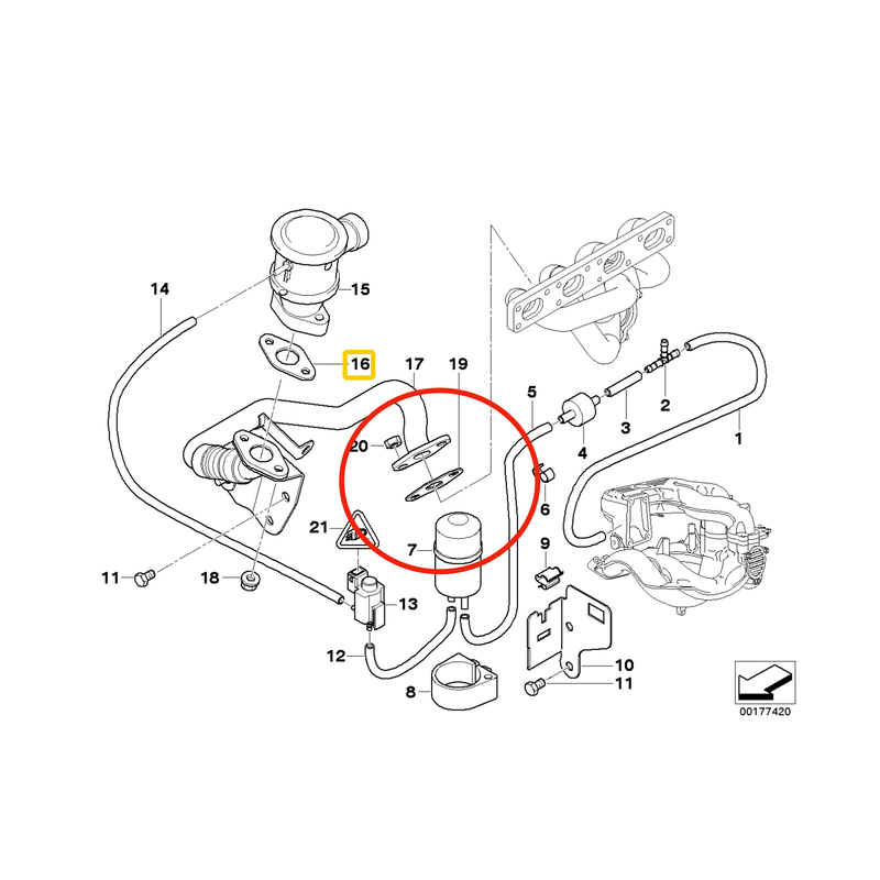 Secondary Air Pump Gasket - 11721435367