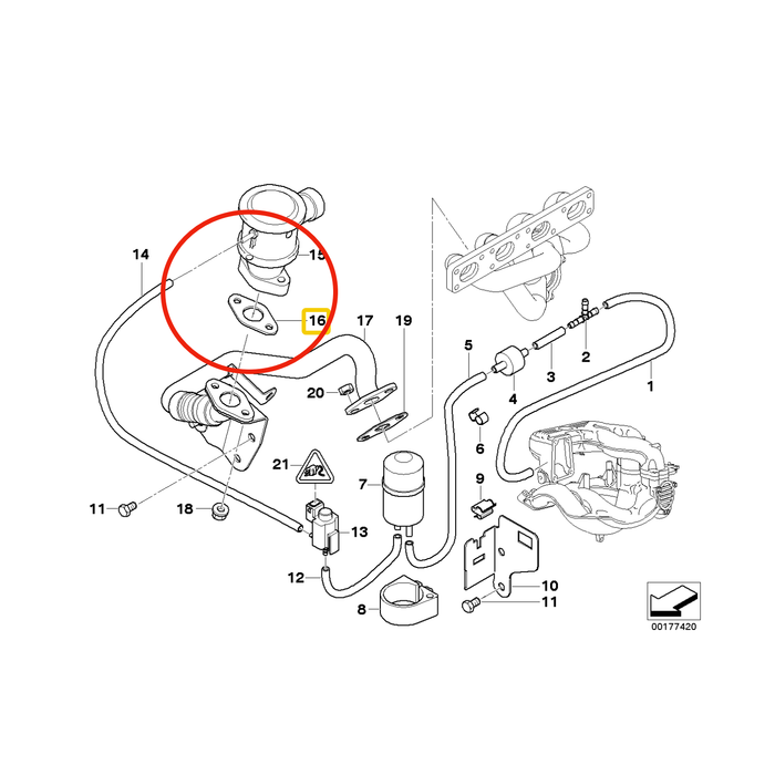 Secondary Air Pump Gasket - 11727505259