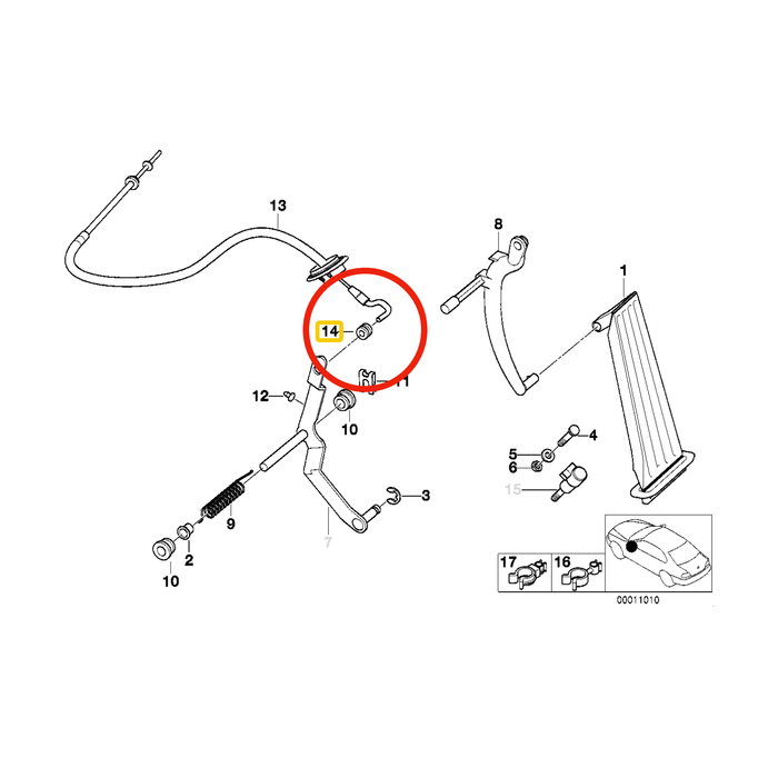 Throttle Cable Bushing - 35411152331