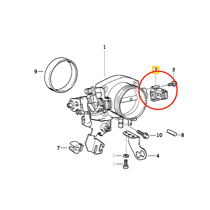 BMW Throttle Position Sensor - 13631721456