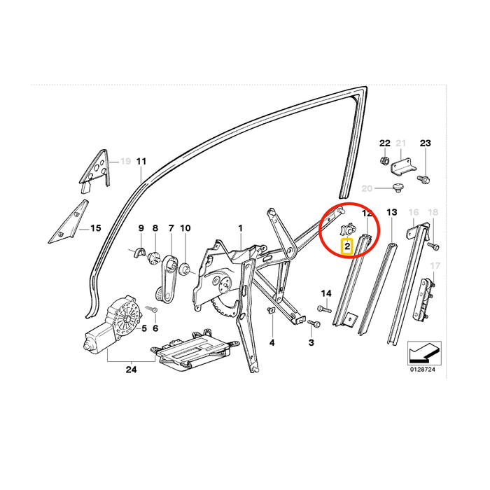 BMW Window Regulator Clip Kit - 51321938884