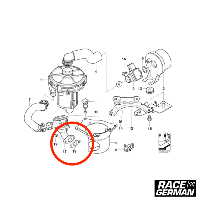 M54/S54 Egr Block Off Plate
