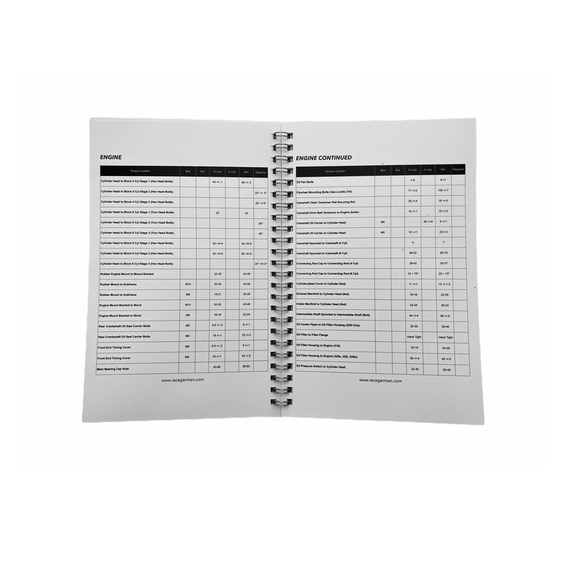 E30 Torque Guide Booklet