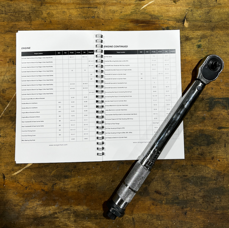 E30 Torque Guide Booklet