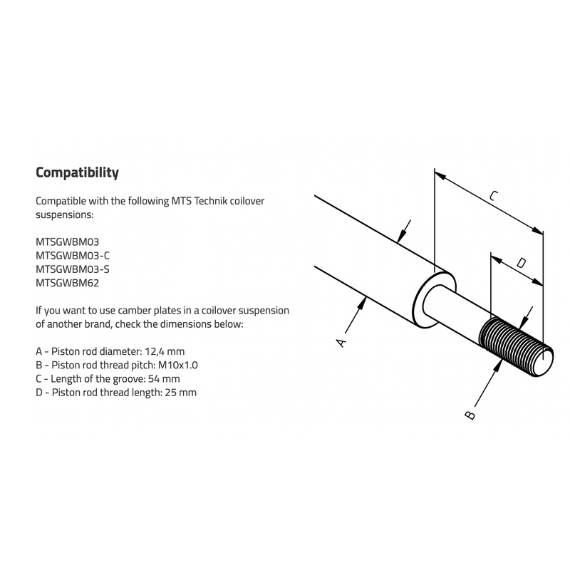 MTS Technik Rear Poly Shock Mounts