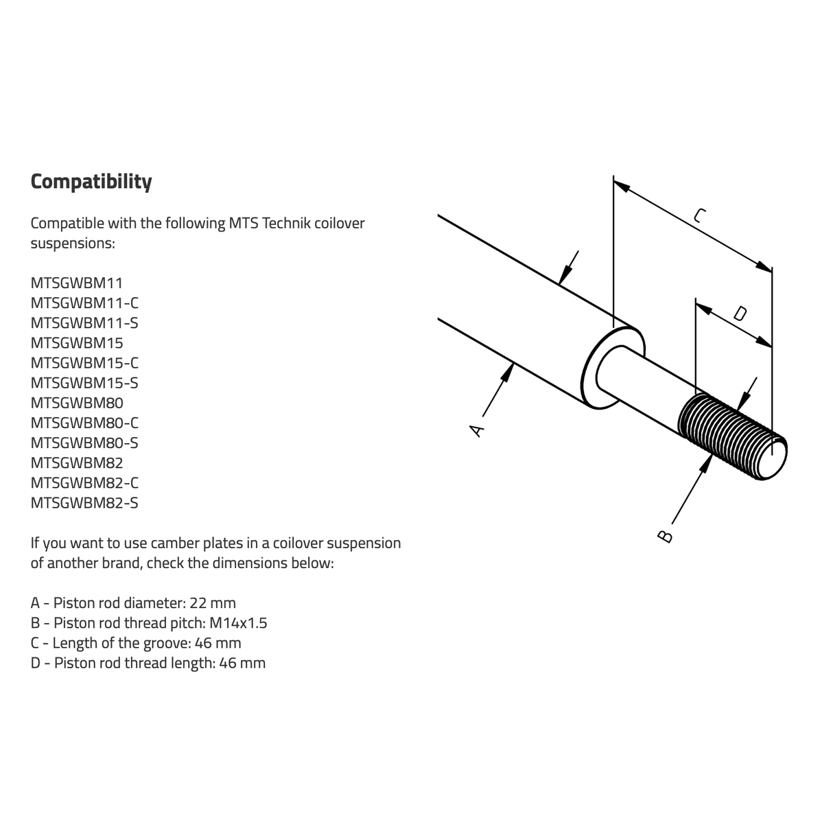 MTS Technik E30 Camber/Caster Plates