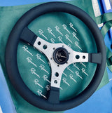 Renown Riverside Silver Motorsport Leather Steering Wheel