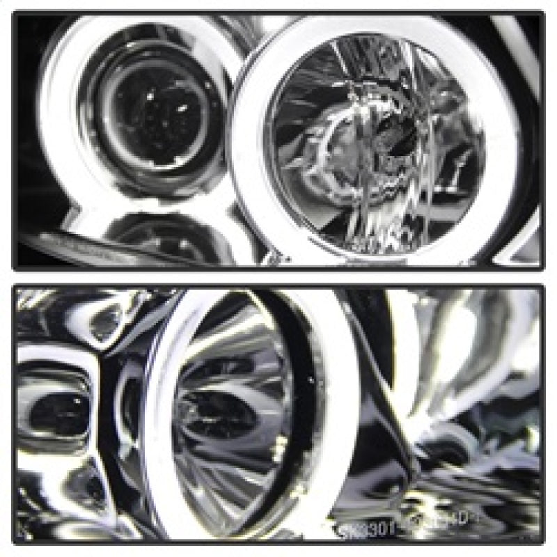 Spyder BMW E90 3-Series 06-08 Projector LED Halo Amber Reflector Rplc Bulb Chrm PRO-YD-BMWE9005-AM-C