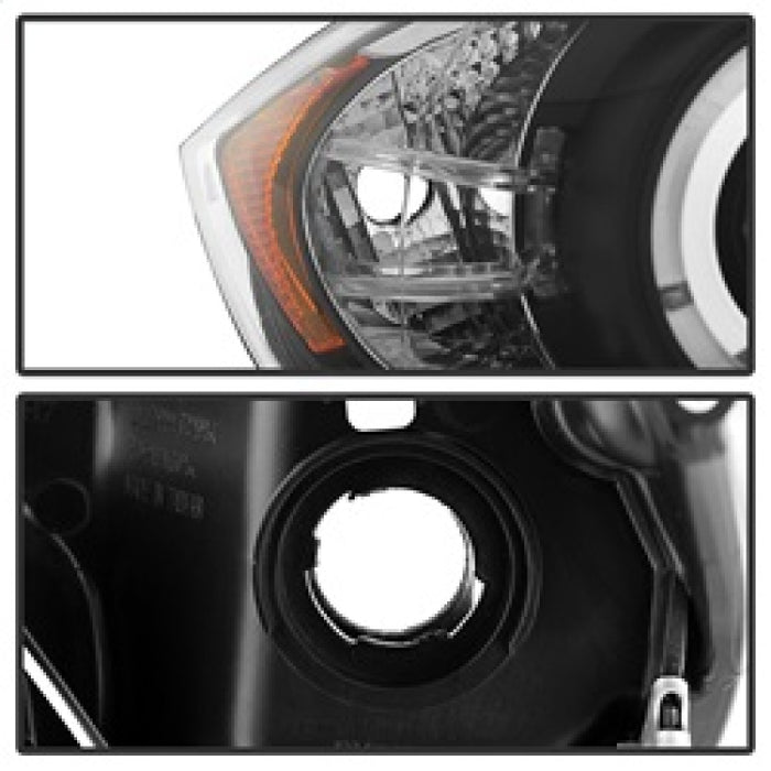 Spyder BMW E90 3-Series 06-08 Projector LED Halo Amber Reflctr Rplc Bulb Blk PRO-YD-BMWE9005-AM-BK