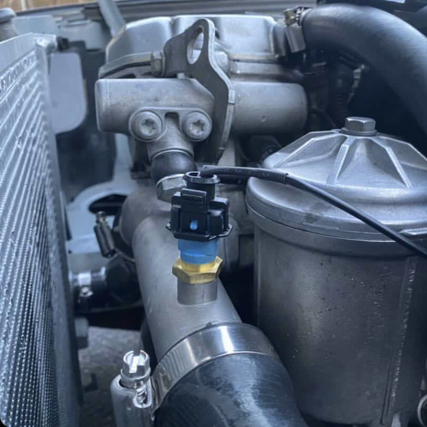 Tapped EZ Bleed Thermostat Housing With Coolant Sensor — Race German